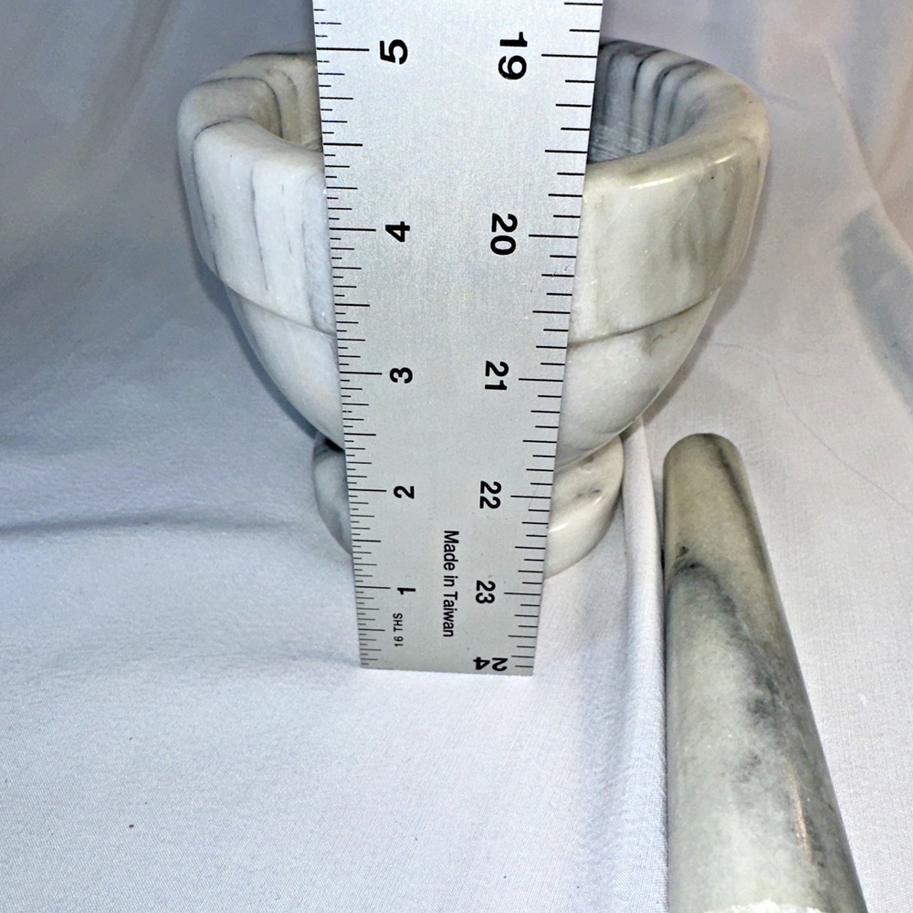 Vintage Cooks Club Marble Mortar & Pestle Set 4 inches Excellent Condition - Picture 6 of 9